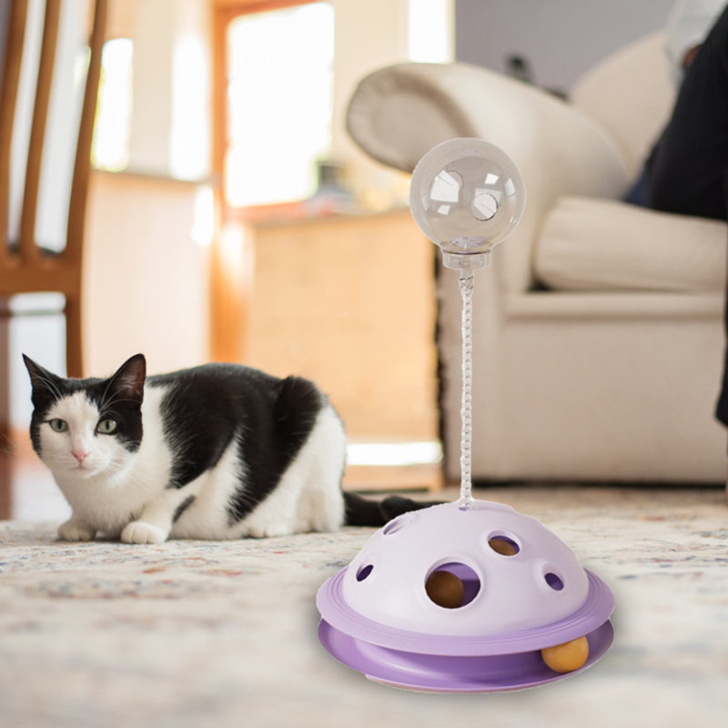 Distributeur de collations pour chats Leaking Food, Mauve