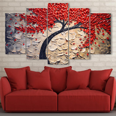 Stunning 5-Piece Decorative MDF Wall Art Set, 39.4 x 23.6 inches | 100% MDF with 0.1 inch Thickness, UV Digital Printing | Perfect for Living Room, Bedroom & Office Decor, Stylish & Eye-Catching Design
