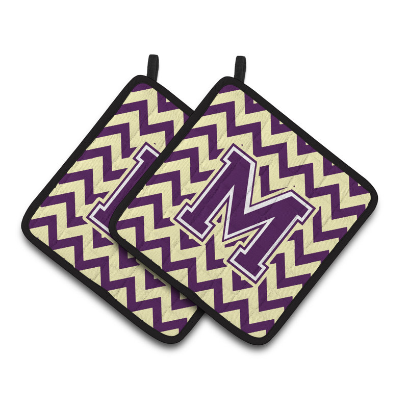 Poignée à chevrons, M, Mauve / doré clair
