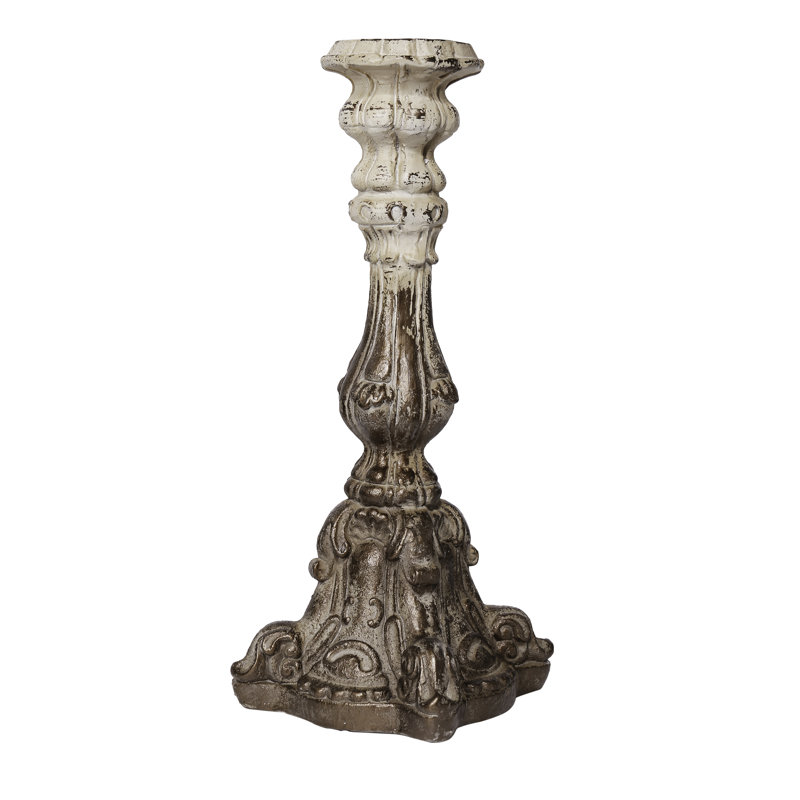Metal Tabletop Candlestick, 21.7" H x 7.9" W x 7.9" D