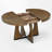 Hervey 5-Piece Retro Rustic Functional Dining Set Unique Geometric Design,Round Table Top with Leaf,dinning table set-1874598577-1874598583