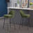 Nat Modern Fabric Upholstered Bar Stools with Spring-1187533967