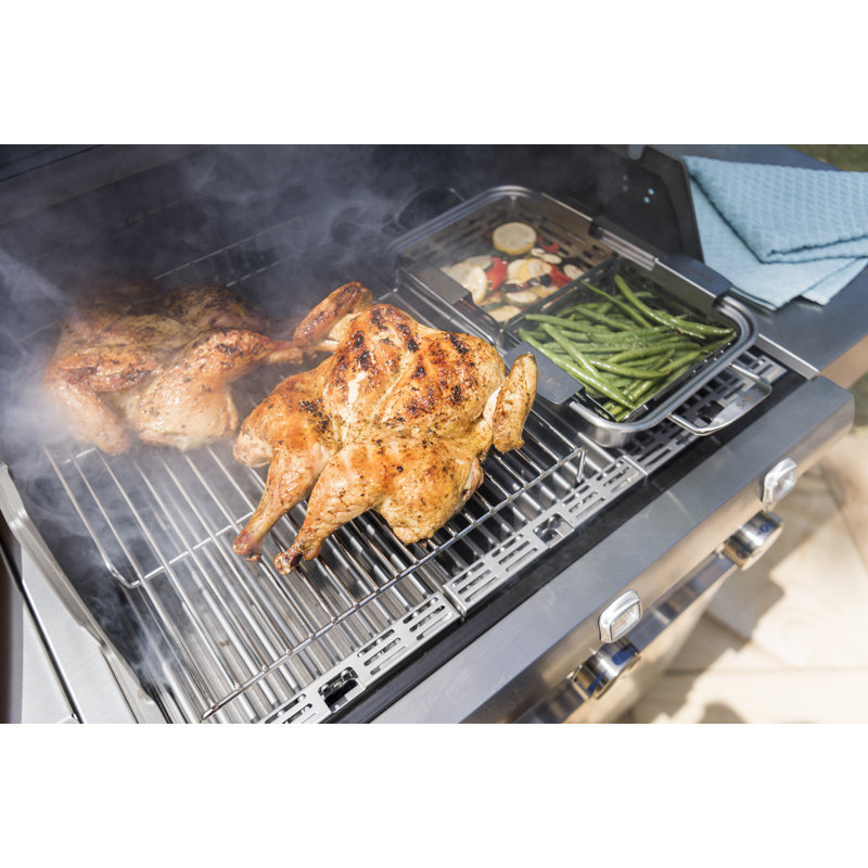 SABER Grill Roasting Pan & Cutting Board, Stainless Steel