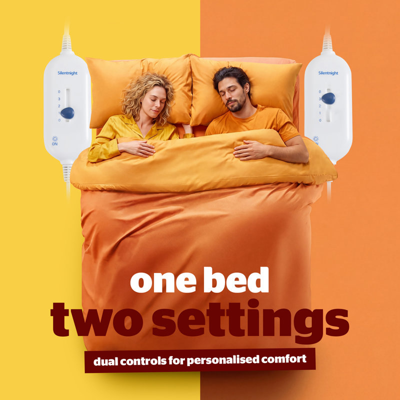 Silentnight Dual Control Electric Blanket - Heated Under blanket with split control and 3 settings, Double