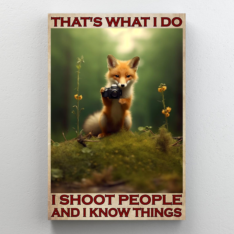 " Sox I Shoot People ", 14" H x 11" W x 1.25" D