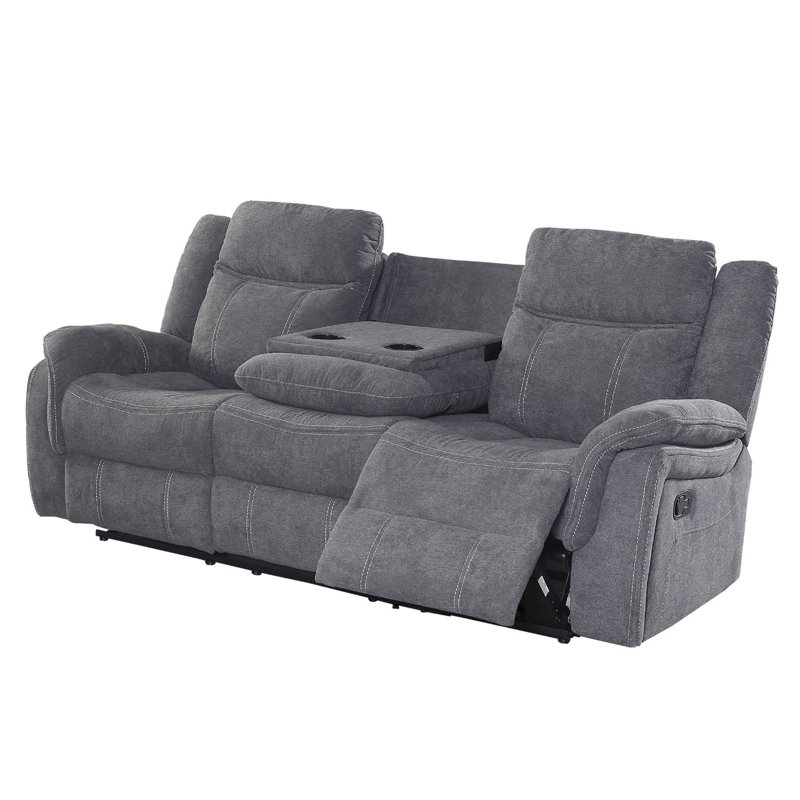 Adoniram 3 Seater Linen Blend Reclining Sofa