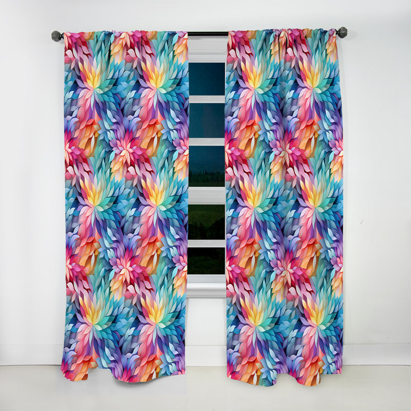 Renewed Energy Mediation - Modern Velvet Curtain - Room Darkening - 1 Panel, 52" W x 108" L