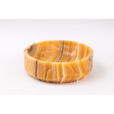 Natural Stone Vessel Bathroom Sink Avalon Honey Onyx