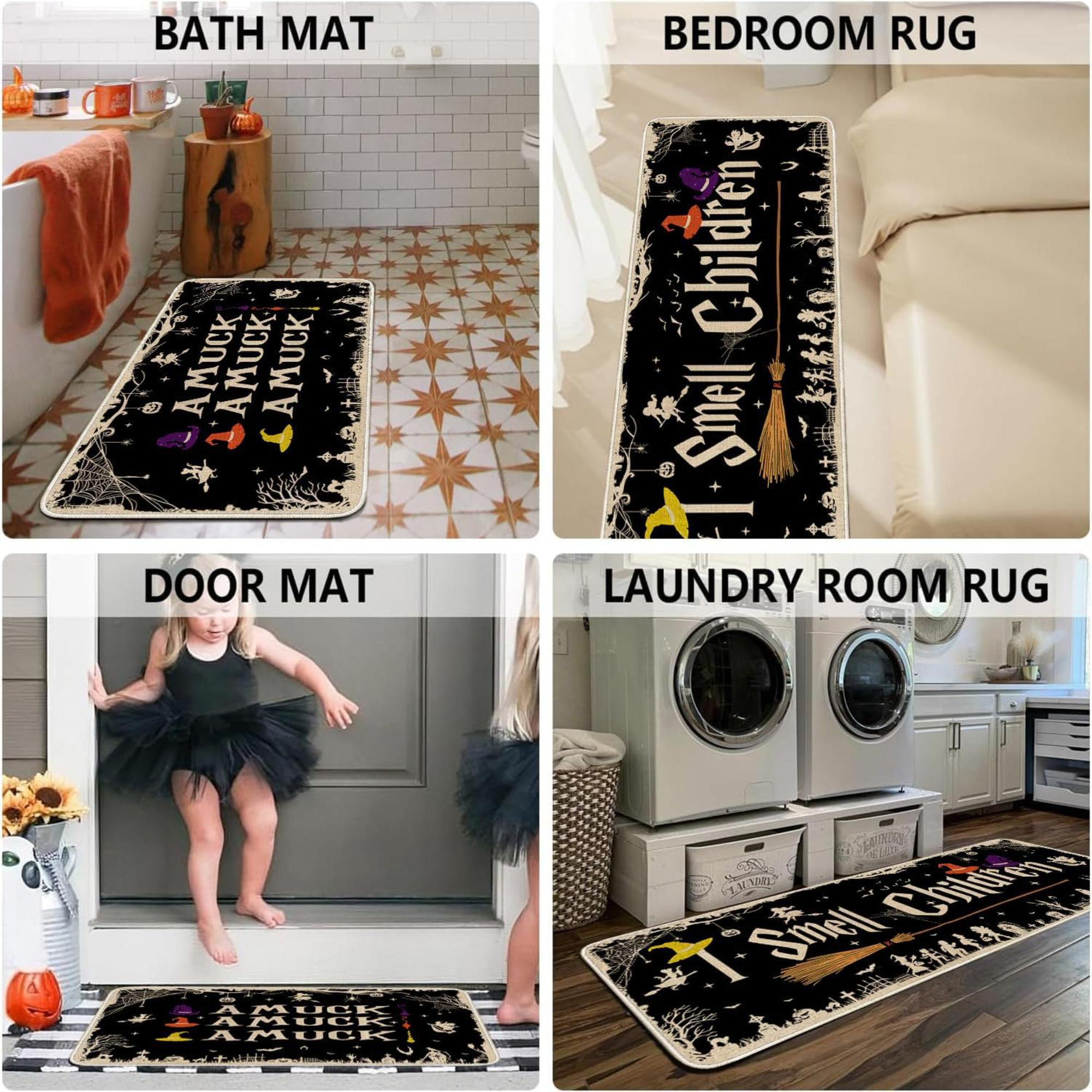 Ophelia & Co. Halloween Witch Kitchen Rug, I Smell Children Halloween Kitchen Mat, Halloween ...