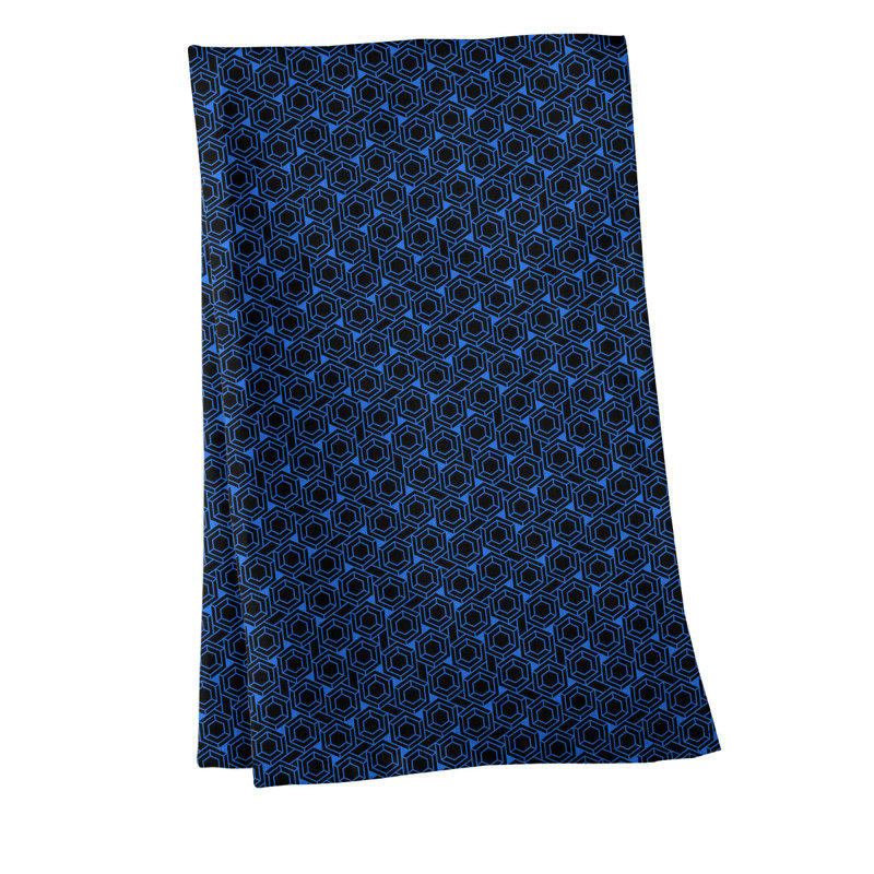 Serviette de thé hexagonale à treillis alternable Mcguigan, Bleu marine, Polyester sergé