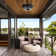Dcaildz 2 -light Round Shade Outdoor Flush Mount Ceiling Lights with Motion Sensor