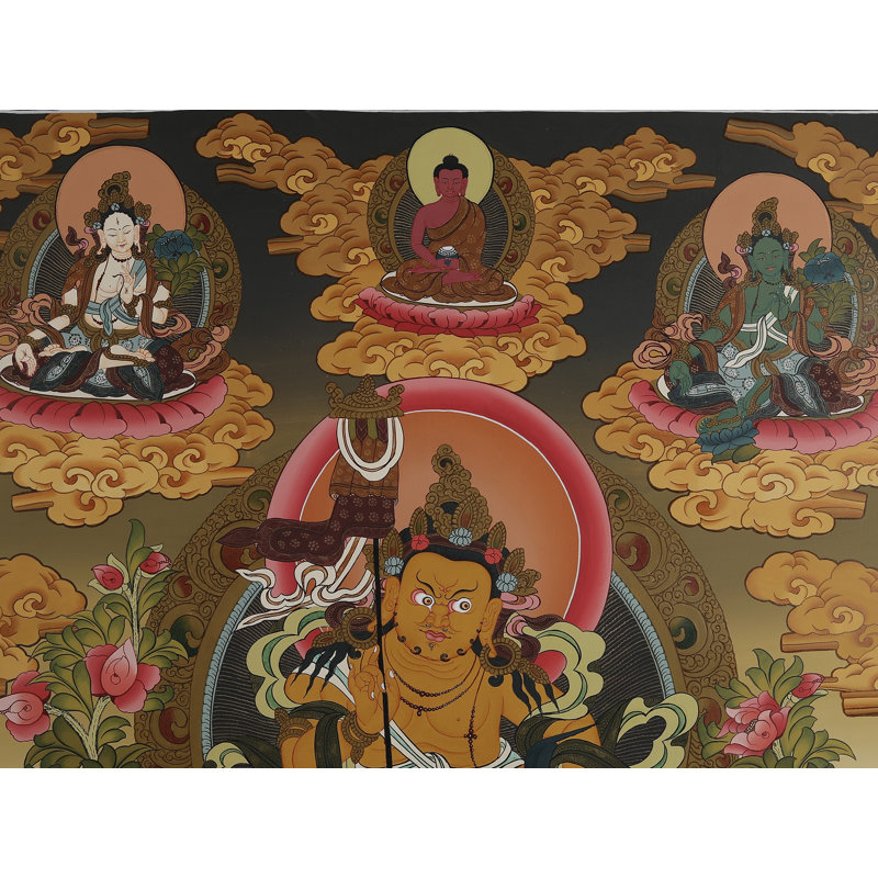 Singha Kubera Thangka, peinture (Brocadeless Thangka)