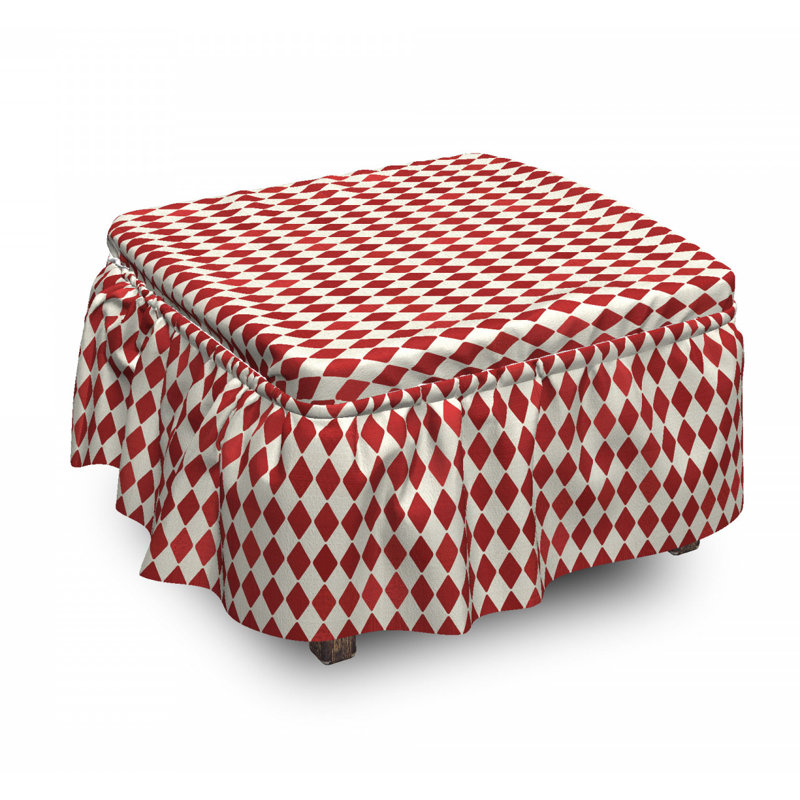Housse pour repose-pieds harlequin