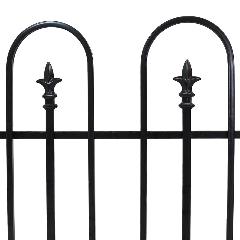 Corsair 30.5'' H x 37.5'' W Steel Decorative Border Fence With Posts