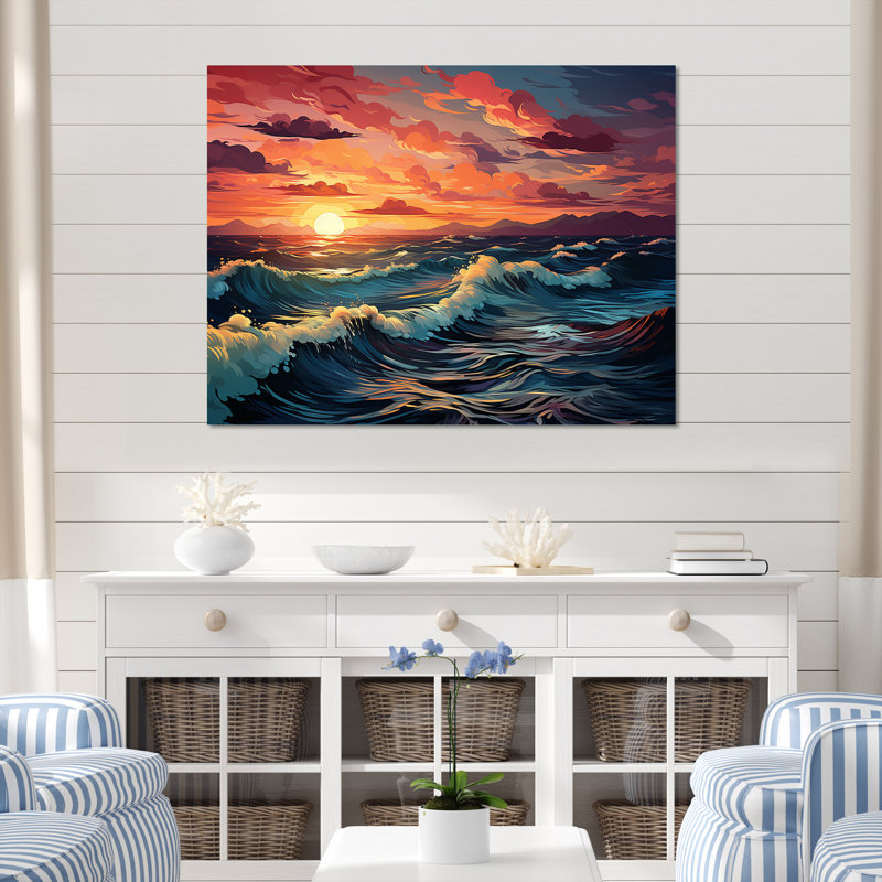 «Rainbow Beach Sunset II», reproduction sur toile, Toile tendue, H 12 po x l 20 po x P 1 po