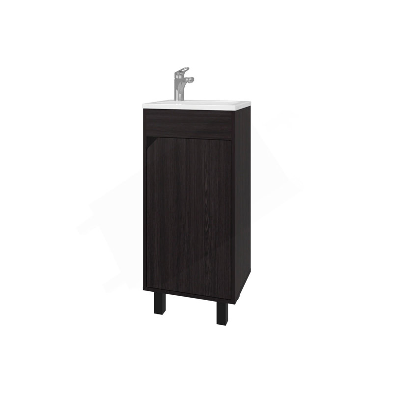 Meuble-lavabo avec lavabo intégré Wengue, Marron foncé