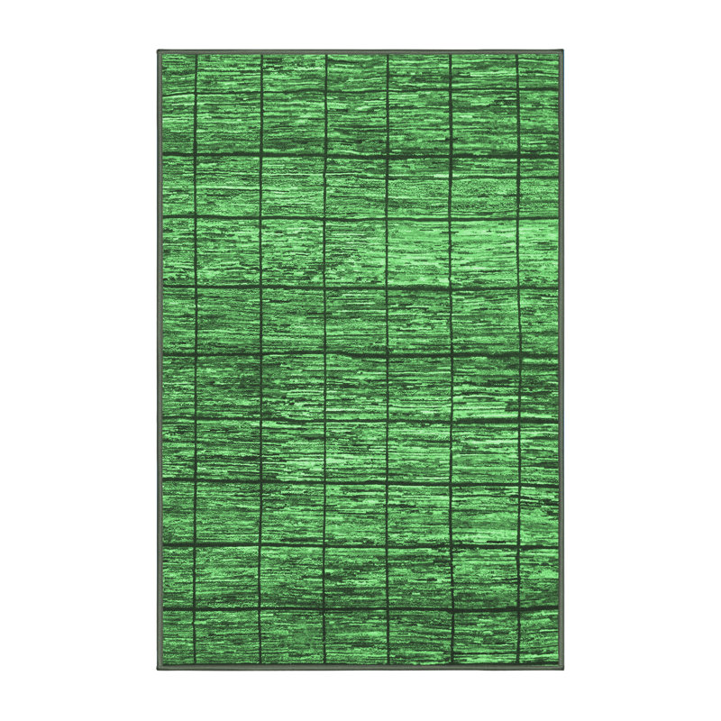 Washable Plaid Indoor Rug, Rectangle 6' x 9'