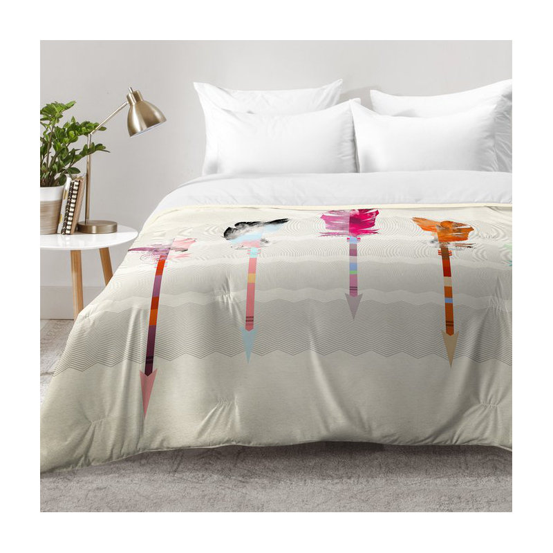 Ensemble d'édredon flèches à plumes, Édredon double / grand + 2 taies décoratives sta