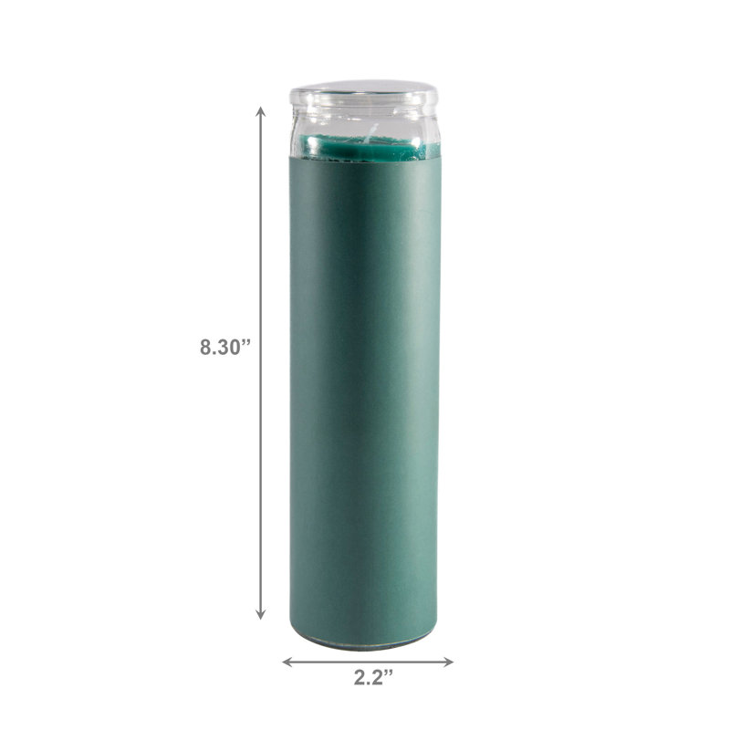 Grande bougie en verre non parfumée Haight - bleu sarcelle - ensemble de 6, Bleu sarcelle