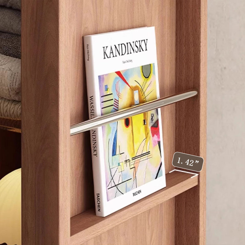 Walnut Modern Solid wood Standard Bookcase