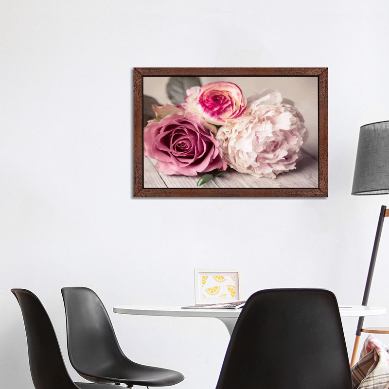 Bouquet by Symposium - Print on Canvas, 152.5 cm H x 101.5 cm W, Brown Framed