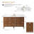 Laval 60" Single Sink Freestanding Bathroom Vanity with Engineered Marble Top-105275185-105275183
