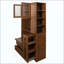 Tall Kitchen Pantry Cabinet With Multi-Functional Pull-Out Multi-Tier Storage Shelf,  4-Tier Side Shelf, 2 Drawers,With Glass Door,Freestanding Food Hutch With Microwave Stand For Dining Room