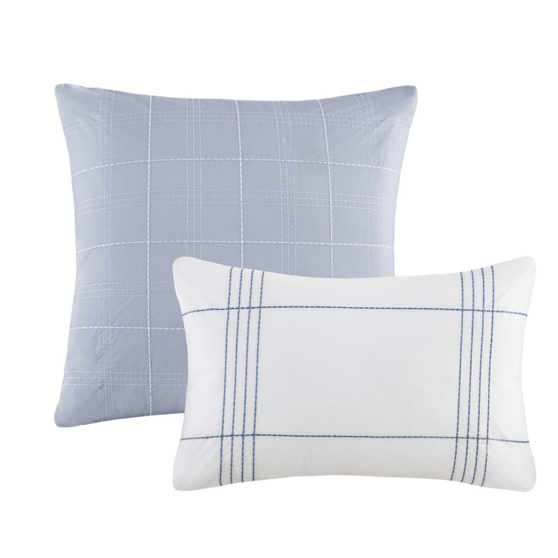 6 Piece Cotton Jacquard Oversized Comforter Set, California King Comforter + 2 Shams + 2 Pillows