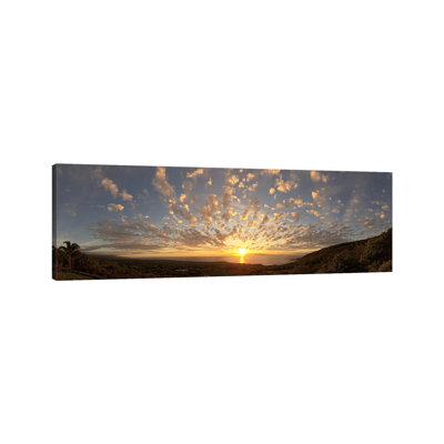 Sunset Over The Pacific Ocean, Kealakekua Bay, Kona Coast, Kona, Hawaii, USA by Panoramic Images - Wrapped Canvas Print
