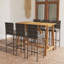 Ensemble de salle à manger à hauteur de barre rectangulaire pour 6 personnes 55,1 po Sham-799760056-763120909