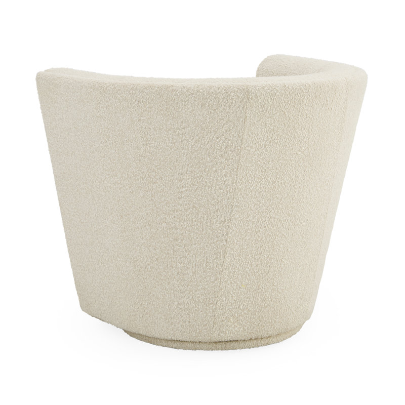 Maxime Swivel Club Chair, Olympus Oatmeal Boucle