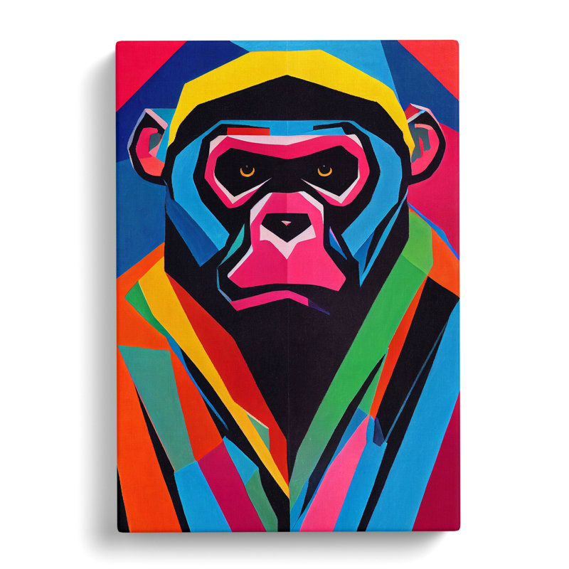 Gorilla Pop Art - Wrapped Canvas, 60cm H x 40cm W x 3cm D