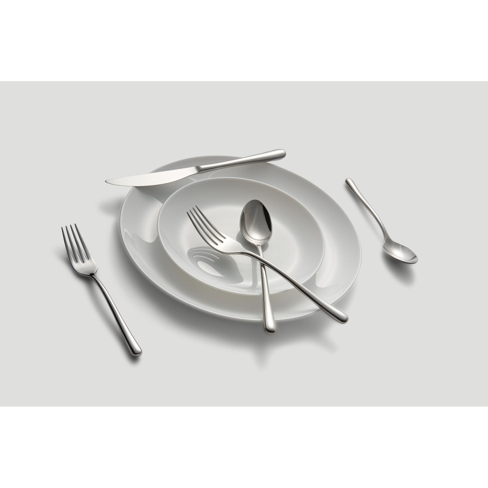 Avron 20 Piece Flatware Set, Silver Mirror