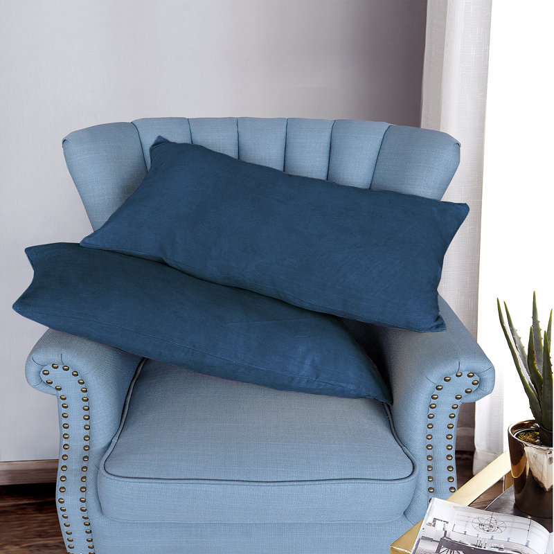 Rectangular Lumbar Cushion Cover, Majolica Blue