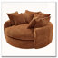 Fauteuil d'appoint rembourré en tissu chenille-48432667