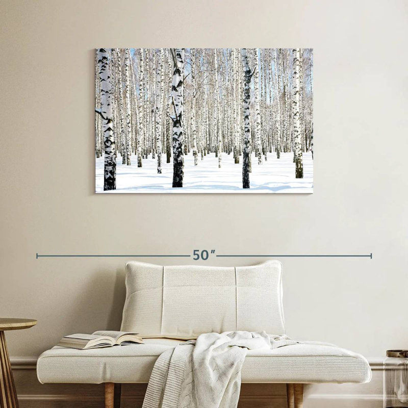 Alvord Birch Grove blanc neige, H 26 po x l 39 po