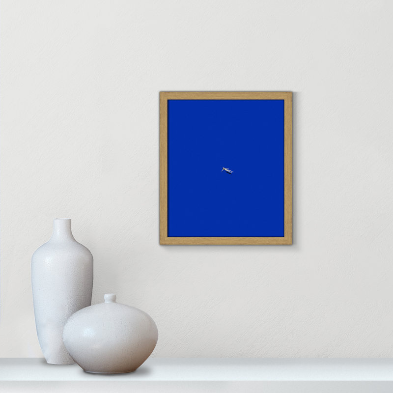 «No stress print» par Leon, Grain de bois naturel, L 13 po x H 15 po, Impression encadrée