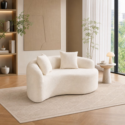 Boneless Modular S-Shaped Deep Seat Sofa