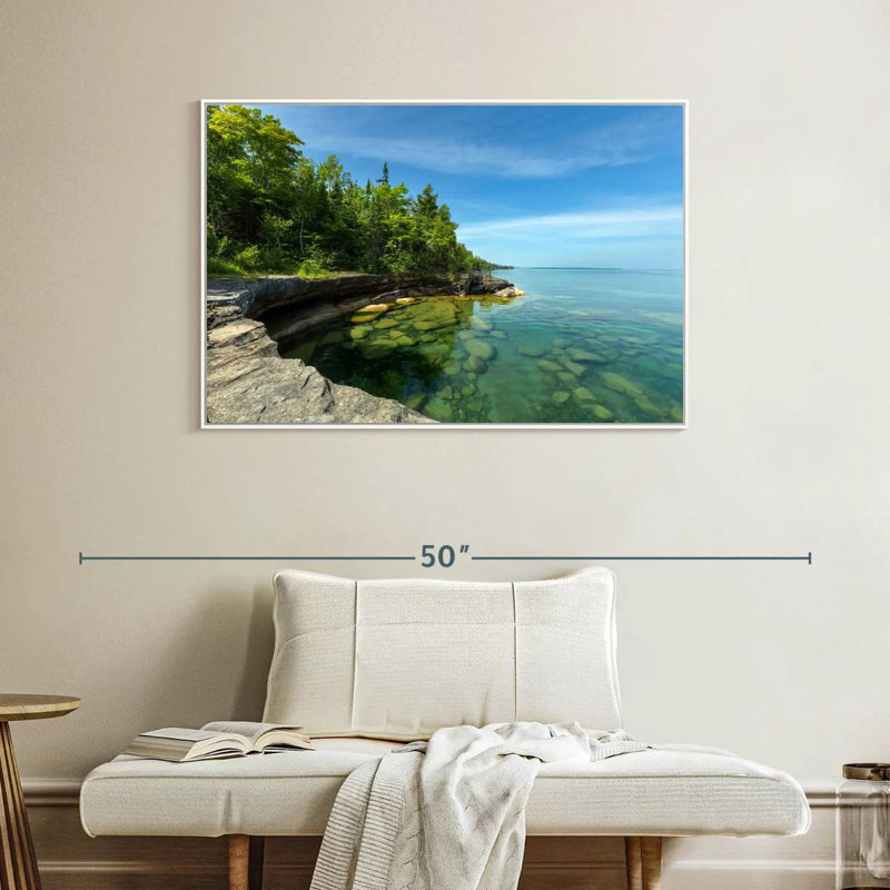 Photographie de Paradise Cove, Cadre flottant blanc, 40 po x 27 po