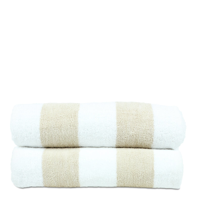Ensemble 2 pièces de serviettes de bain en coton 100% Isiah, Beige