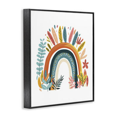 Boho Rainbow Blooms Giclee Art by LSR Design Studio