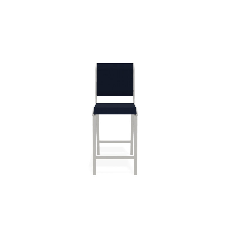 Tabouret de bar 26 po Holna, Bleu marine 13D Sunbrella®, Neige texturée