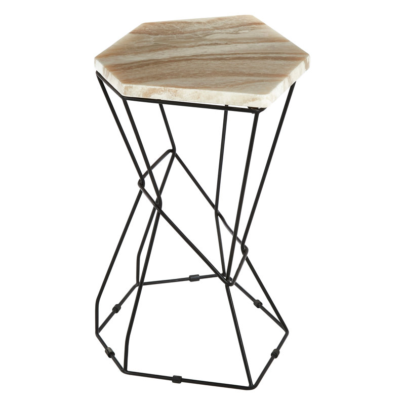 Side Table With Patterned Top