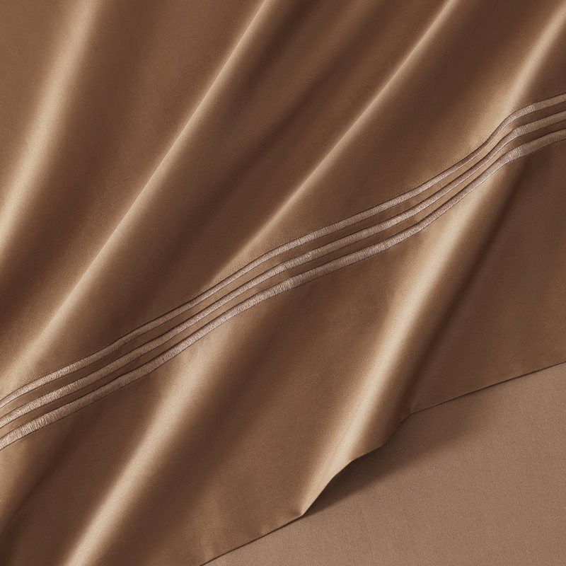Triple Luxe Sateen Sheet Set , Honey, King Sheet Set