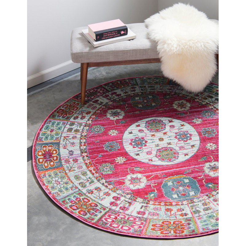 Folmar Oriental Indoor Rug, Round 8'