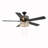 52"W Satin Nickel Double Lit Ceiling Fan-930082857
