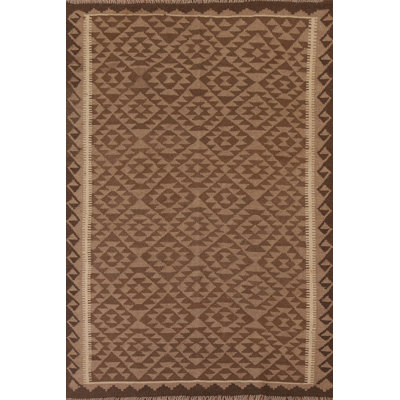 Reversible Wool Kilim Oriental Area Rug 5x7