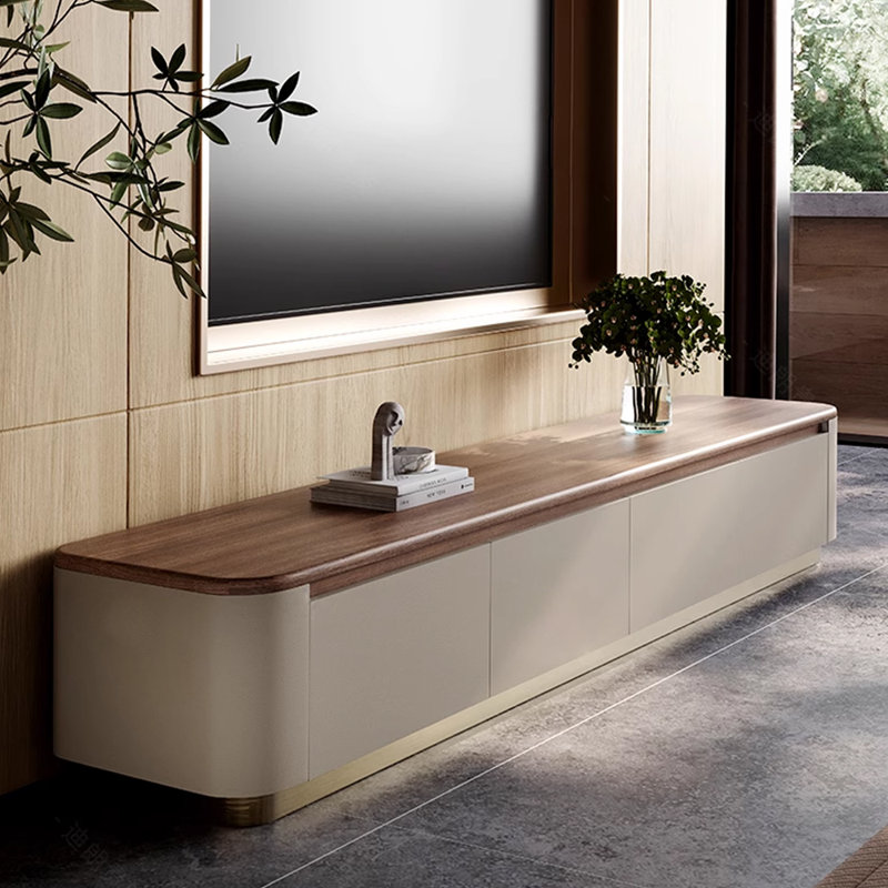 Light luxury solid wood TV cabinet, 15.74"H x 70.86"L x 15.74"W