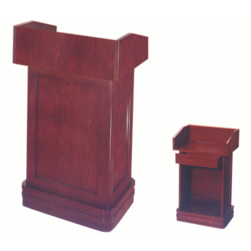 Cherry Hardwood Floor Model Podium with Storage Drawer