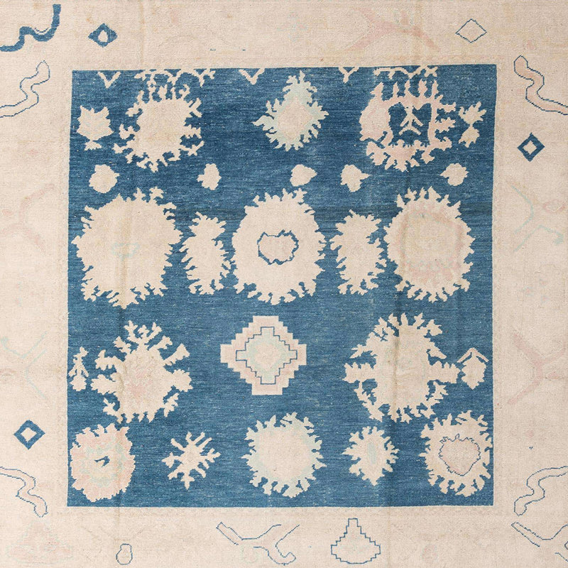 Tapis abstrait moderne 4328, Carré 8 pi